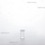 ظرف پودری بلند درب سفید