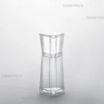 ظرف کریستالی بسته‌بندی زعفران سری الماس کوچک صدف پک