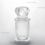 ظرف کریستالی میلاد بزرگ صدف پک در نمای سه‌رخ، نمایش کامل محصول