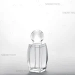 نمای سه‌رخ از ظرف کریستالی صدف کوچک محصول صدف پک، مناسب برای بسته بندی زعفران