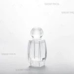 ظرف کریستالی صدف کوچک کف بالا برند صدف پک در نمای سه‌رخ برای بسته‌بندی زعفران