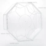 ظرف کریستالی هشت ضلعی بلند صدف پک از نمای سه رخ