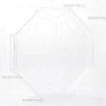 ظرف کریستالی هشت ضلعی کوتاه صدف پک، ایده‌آل برای نمایش و بسته‌بندی آجیل و خشکبار صادراتی