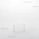 ظرف کریستالی مستطیلی 4 گود کریستال صدف پک از زاویه سه رخ برای بسته بندی زعفران