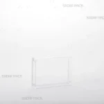 ظرف کریستالی مستطیلی 7 گود کریستال صدف پک از نمای سه رخ