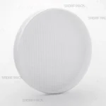 ظرف کریستالی دایره‌ای 15 مغزی اسپانیا صدف پک، مناسب برای بسته‌بندی زعفران و هل صادراتی با نمایش کامل محصول.