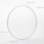 ظرف کریستالی گرد مدل 15 تخت کریستال صدف پک، نمایش داده شده از زاویه سه رخ