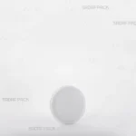 ظرف کریستالی گرد مدل ۵ اسپانیا صدف پک برای بسته‌بندی زعفران و هل، نمای سه رخ