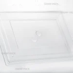 ظرف کریستالی مستطیل 400 صدف پک، نمای سه رخ برای بسته‌بندی خشکبار و شیرینی