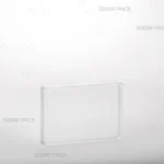 ظرف کریستالی مستطیل 10/5 شفاف صدف پک از زاویه سه رخ برای نمایش کامل محصول