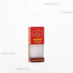 باکس مقوایی قرمز قوطی کریستالی آذین کوچک صدف پک با پنجره شفاف و قوطی کریستالی آذین کوچک برای بسته‌بندی زعفران هدیه صادرات و سوغات