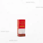 باکس مقوایی قرمز قوطی کریستالی آذین نقلی صدف پک با پنجره شفاف و قوطی کریستالی آذین نقلی برای بسته‌بندی زعفران هدیه صادرات و سوغات