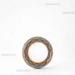 نمای سه‌رخ قوطی 12 فلزی اسپانیا کف صاف صدف پک، طراحی شده برای بسته‌بندی زعفران و خشکبار