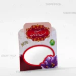 پاکت 11*10 سفید طرح جدید صدف پک خالی برای بسته‌بندی اقتصادی زعفران نیم مثقال