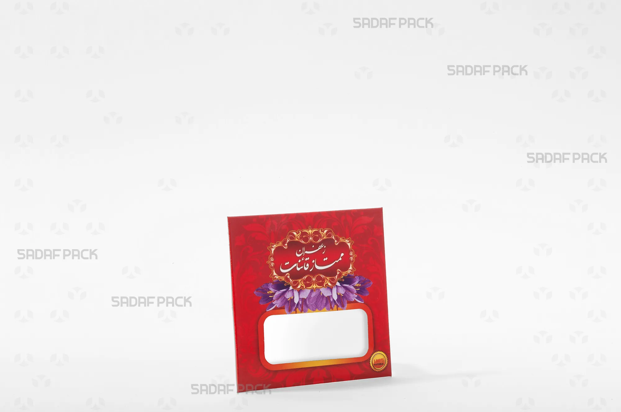 sadafpack-pakate-zaferan-nim-geram-ghermez-ghadim.webp پاکت کاغذی زعفران نیم گرم طرح قدیم قرمز رنگ صدف پک، خالی، مناسب بستهبندی نیم گرم زعفران صادراتی