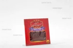 پاکت زعفران نیم مثقال قدیم قرمز صدف پک پر از زعفران برای بسته‌بندی نیم مثقال و نمایش در ویترین