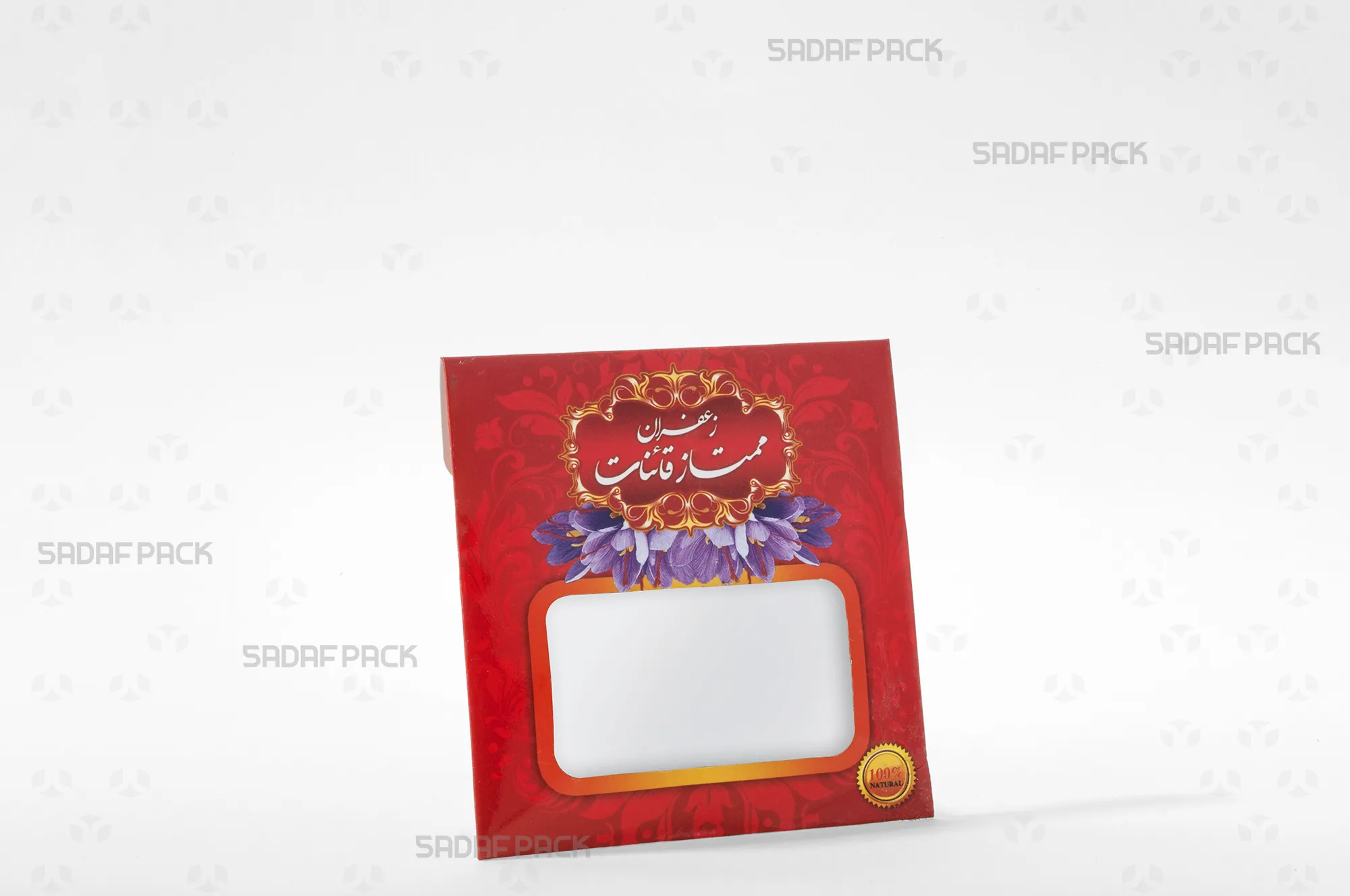 sadafpack-pakate-zaferan-nim-mesghal-ghermez-ghadim.webp پاکت زعفران نیم مثقال قدیم قرمز صدف پک خالی برای بستهبندی اقتصادی زعفران نیم مثقال